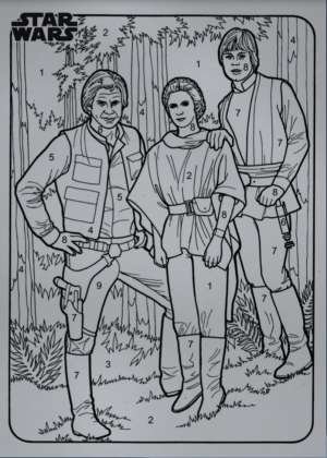 Han Solo, Leia Organa and Luke Skywalker