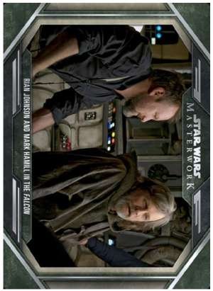 Rian Johnson and Mark Hamill in the Falcon