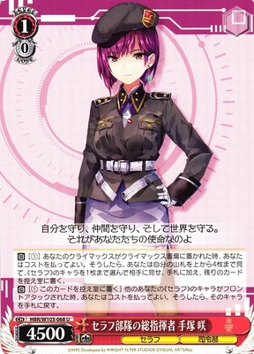 Saki Tezuka, Commander of the Seraph Units