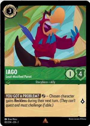 Iago – Loud-Mouthed Parrot