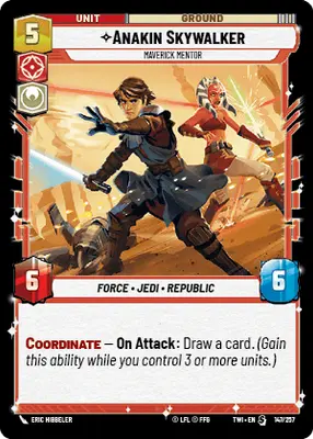 Anakin Skywalker, Maverick Mentor