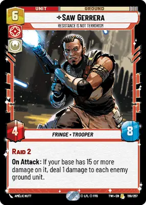 Saw Gerrera, Resistance is Not Terrorism
