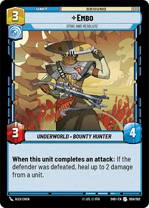 Embo, Stoic and Resolute