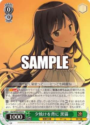 Kuroneko, With Twilight Sun in the Background