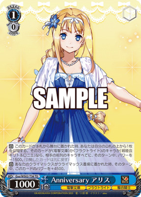 Alice, Anniversary