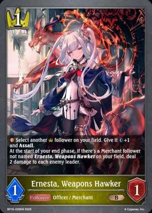 Ernesta, Weapons Hawker