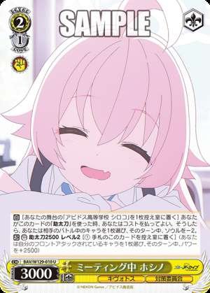 Meeting in progress Hoshino