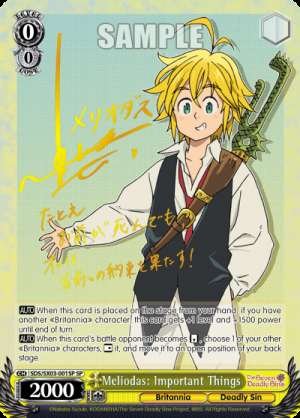 Meliodas: Important Things