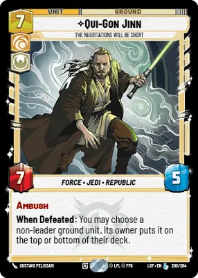 Qui-Gon Jinn The Negotiations Will Be Short