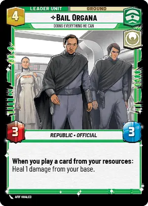 Bail Organa Doing Everything He Can