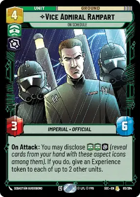 Vice Admiral Rampart On Schedule