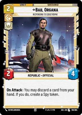 Bail Organa Responding to Catastrophe
