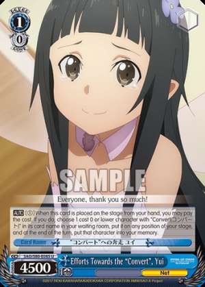 Efforts Towards the "Convert", Yui