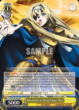 Resolution to Break Away, Alice