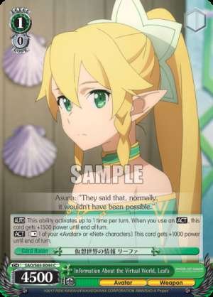 Information About the Virtual World, Leafa