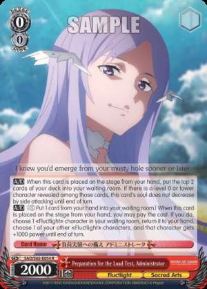 Preparation for the Load Test, Administrator