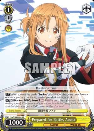 Prepared for Battle, Asuna