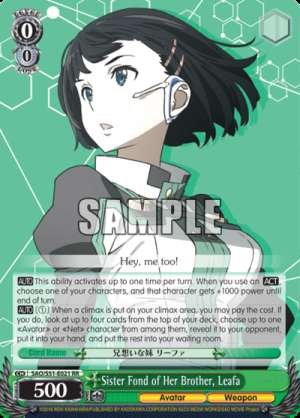 Sister Fond of Her Brother, Leafa