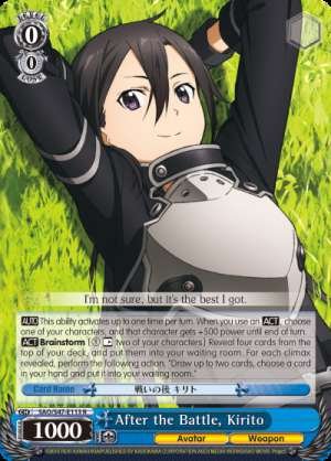After the Battle, Kirito