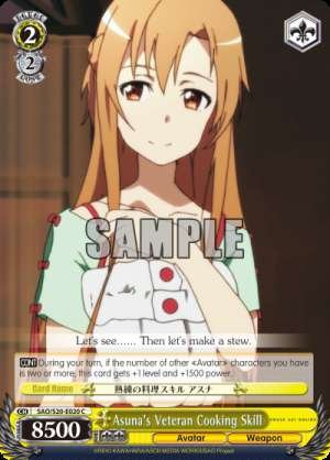 Asuna's Veteran Cooking Skill