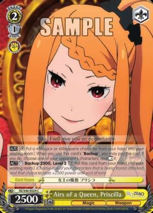 Airs of a Queen, Priscilla