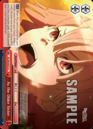 As the Older Sister