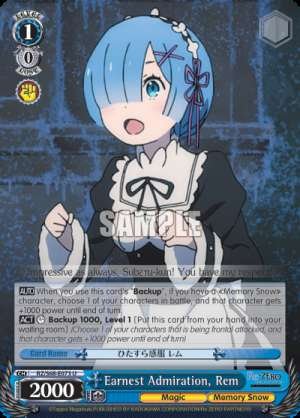 Earnest Admiration, Rem