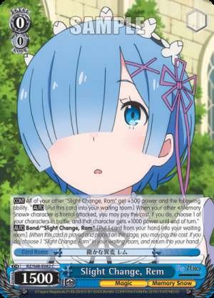 Slight Change, Rem