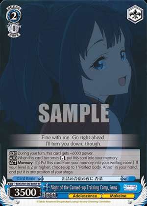 Night of the Canned-up Training Camp, Anna