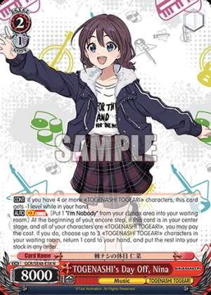 TOGENASHI's Day Off, Nina
