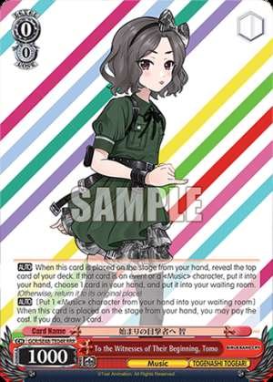 To the Witnesses of Their Beginning, Tomo