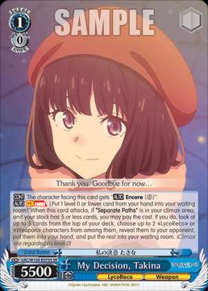 My Decision, Takina