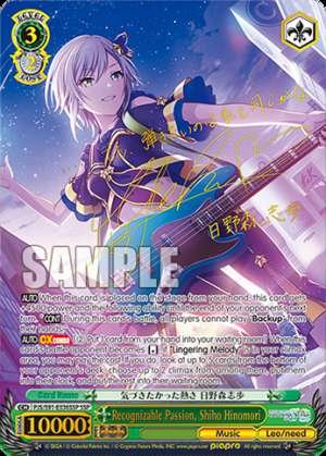 Recognizable Passion, Shiho Hinomori