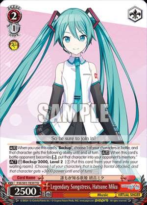 Legendary Songstress, Hatsune Miku