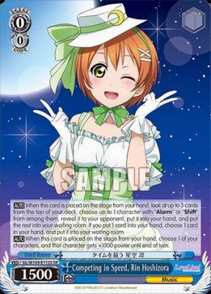 Competing in Speed, Rin Hoshizora