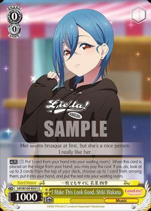 I Make This Look Good, Shiki Wakana