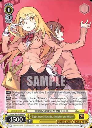 Espers from Tokiwadai, Shokuhou and Mikoto