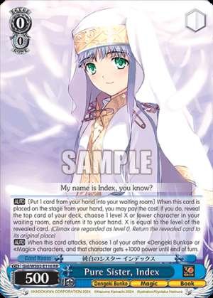 Pure Sister, Index