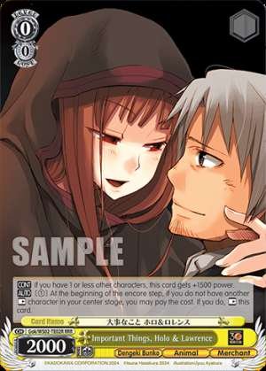 Important Things, Holo & Lawrence