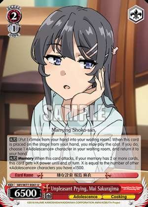 Unpleasant Prying, Mai Sakurajima