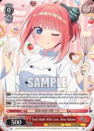 Food Made With Love, Nino Nakano