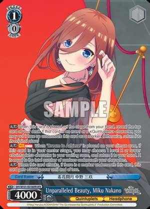 Unparalleled Beauty, Miku Nakano