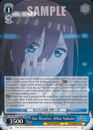 Our Resolve, Miku Nakano