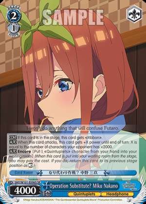 Operation Substitute? Miku Nakano