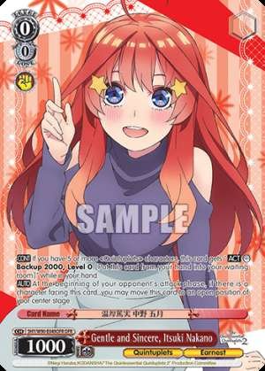 Gentle and Sincere, Itsuki Nakano