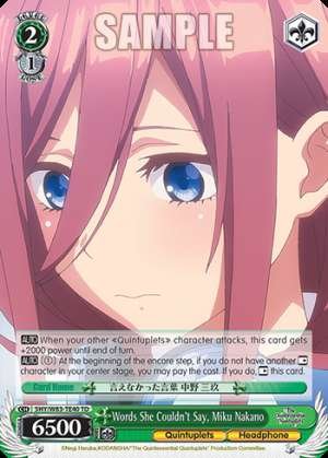 Words She Couldn't Say, Miku Nakano
