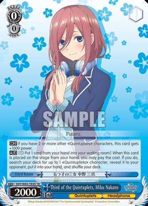 Third of the Quintuplets, Miku Nakano