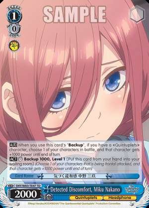 Detected Discomfort, Miku Nakano