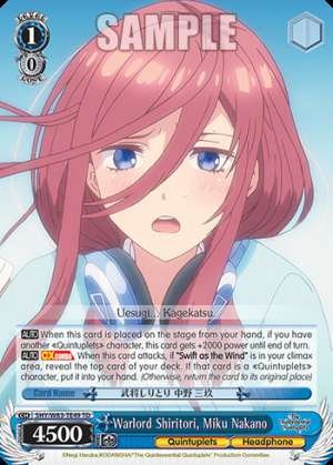 Warlord Shiritori, Miku Nakano