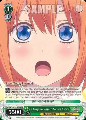 An Acceptable Answer, Yotsuba Nakano